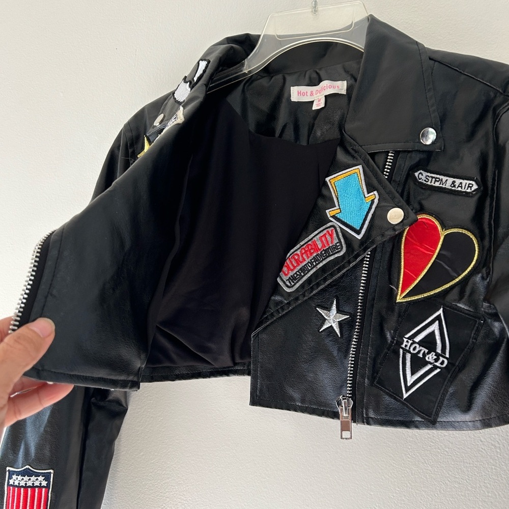 Hot & Delicious Black jacket with Colorful Patches - Picture 4 of 15